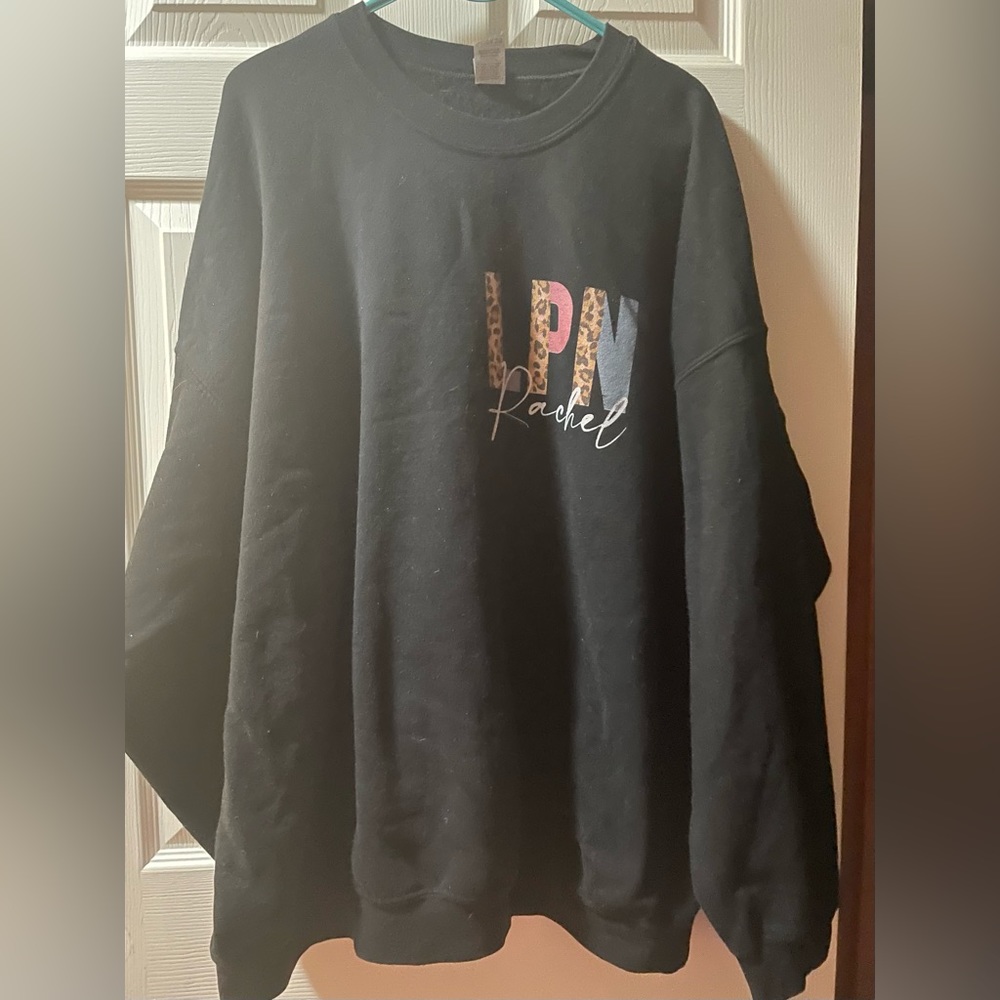NWOT customized LPN sweatshirt with the name Rachel